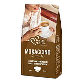 Italian Coffee Mokaccino - 16 Capsule Compatibili Bialetti Mokespresso Mokona Tazzona