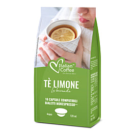 Italian Coffee Tè al Limone - 16 Capsule Compatibili Bialetti Mokespresso Mokona Tazzona