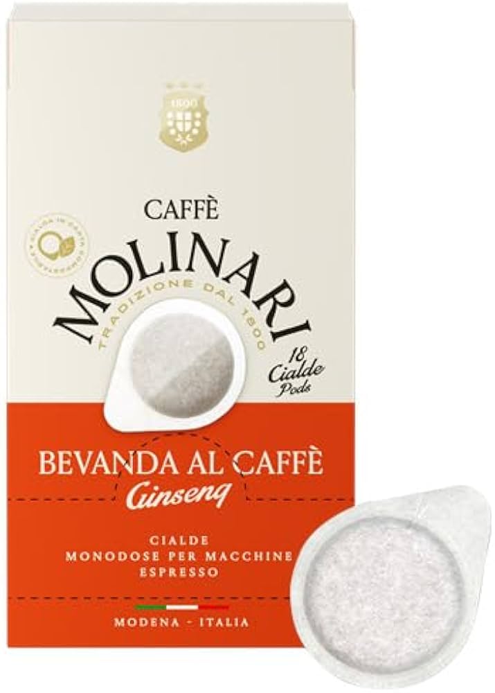 Molinari Caffè Aromatizzato Ginseng - 20 Cialde ESE Compostabili