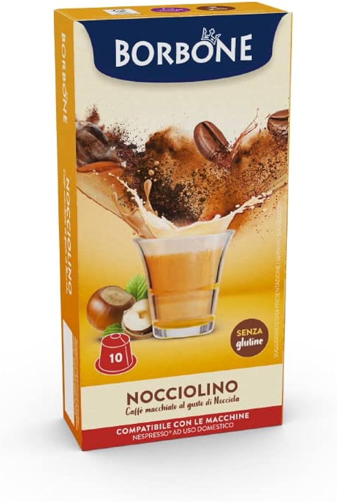 Caffè Borbone Nocciolino - 10 Capsule Compatibili Nespresso