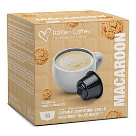 Italian Coffee Cioccolata Bianca Amaretto - 16 Capsule Dolce Gusto Macaron