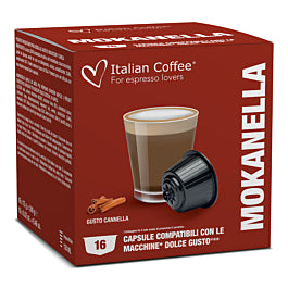 Italian Coffee Mokaccino alla Cannella - 16 Capsule Compatibili Dolce Gusto