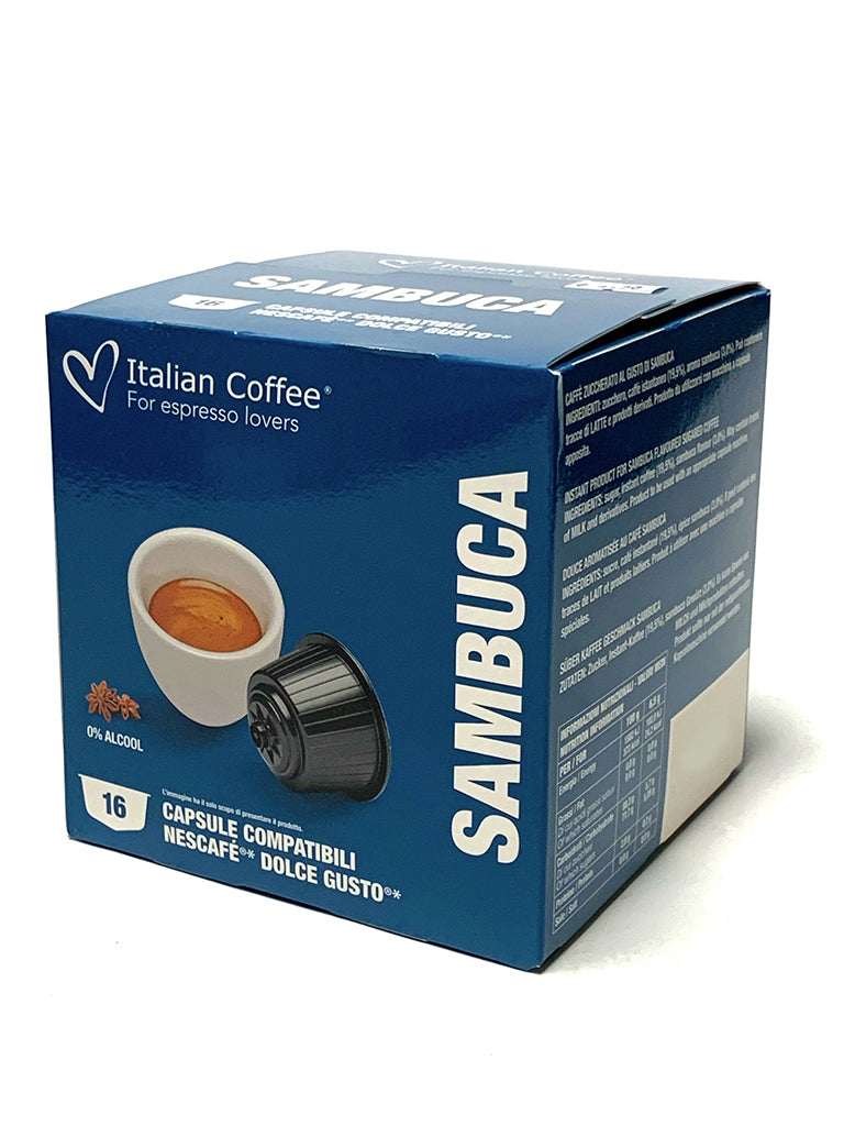 Italian Coffee Sambuca - 16 Capsule Compatibili Dolce Gusto - Caffè alla Sambuca