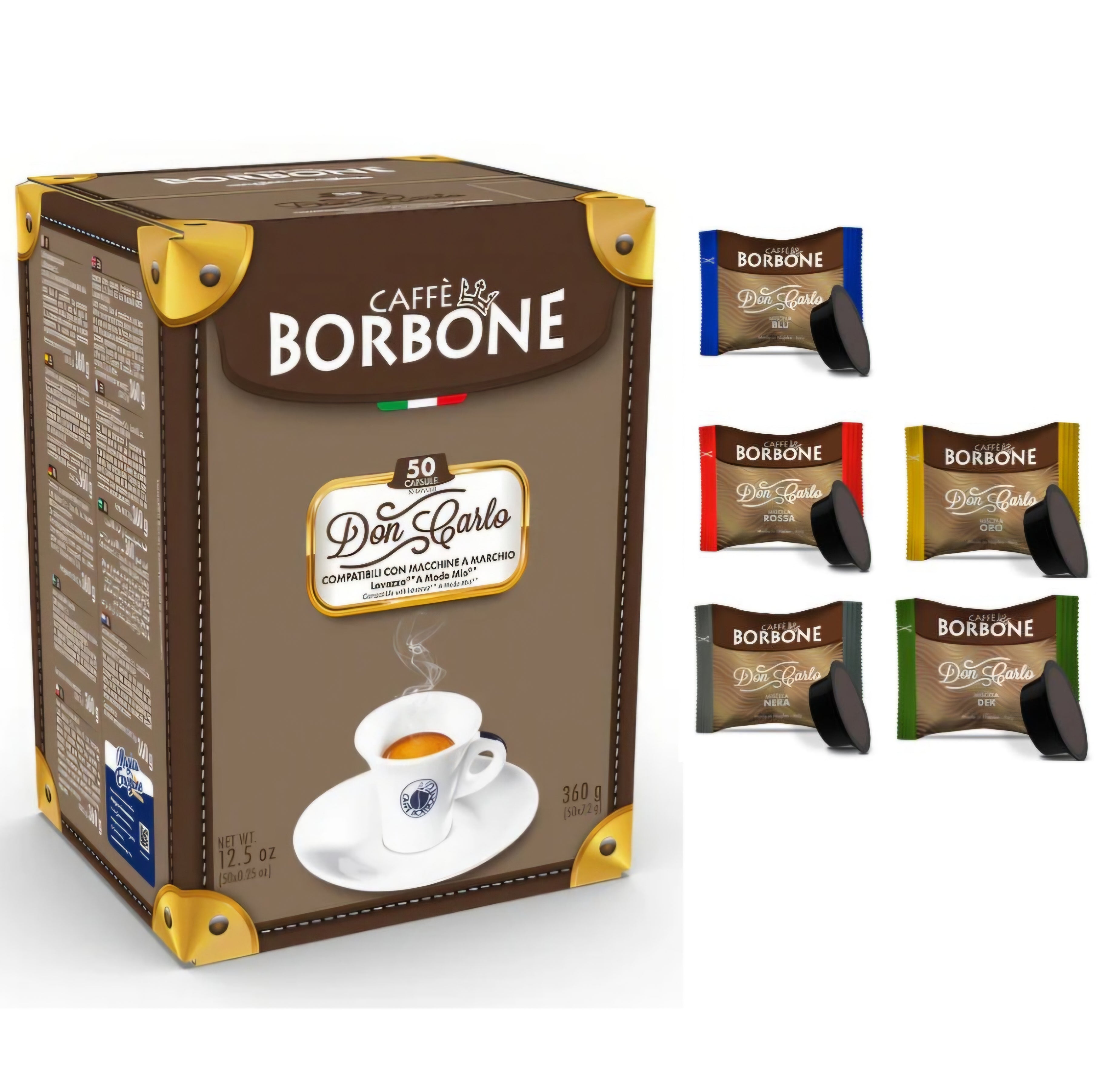 50 Capsule Caffè Borbone Don Carlo compatibili Lavazza A Modo Mio