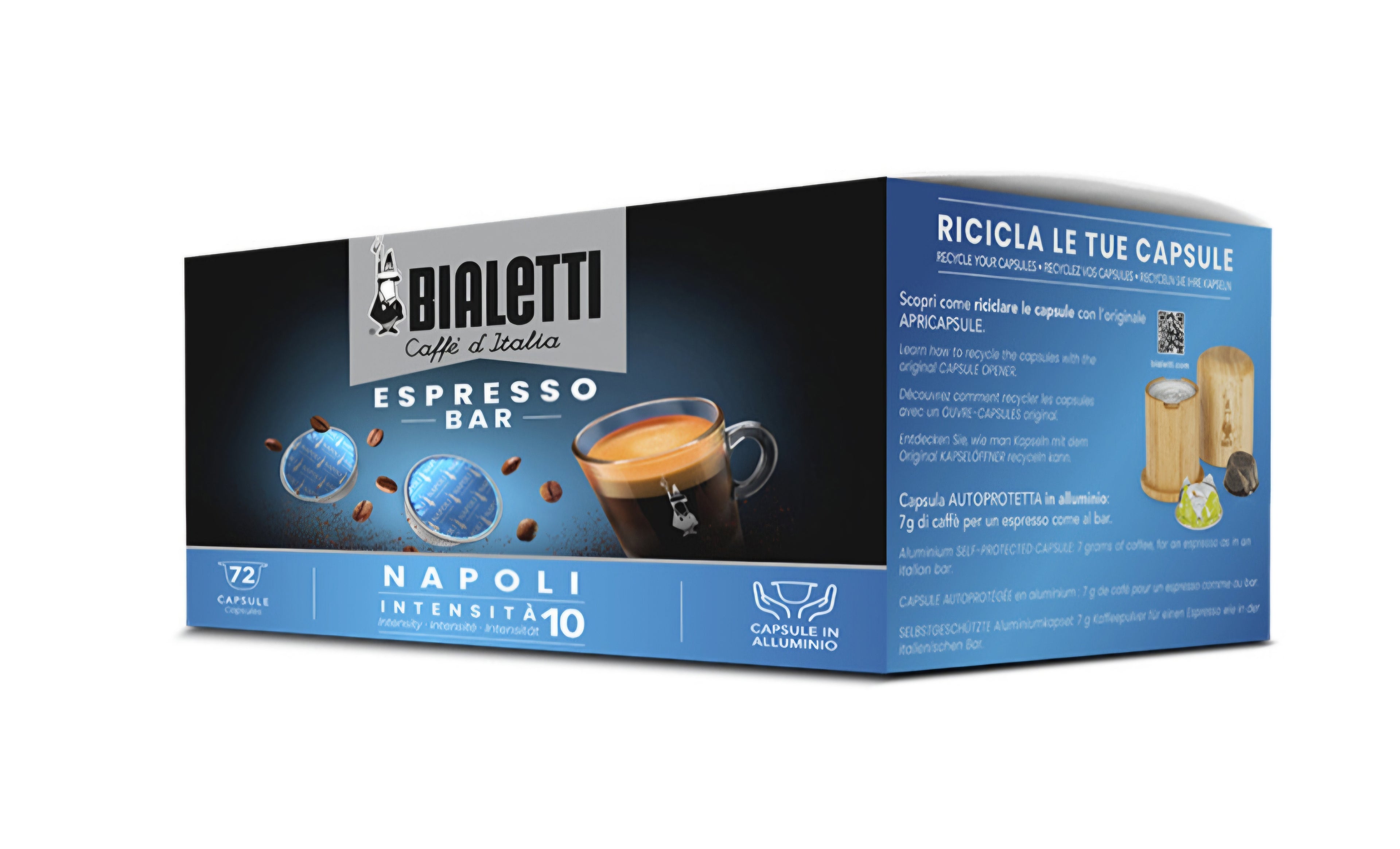 72 Capsule Bialetti Napoli Sistema Chiuso Alluminio