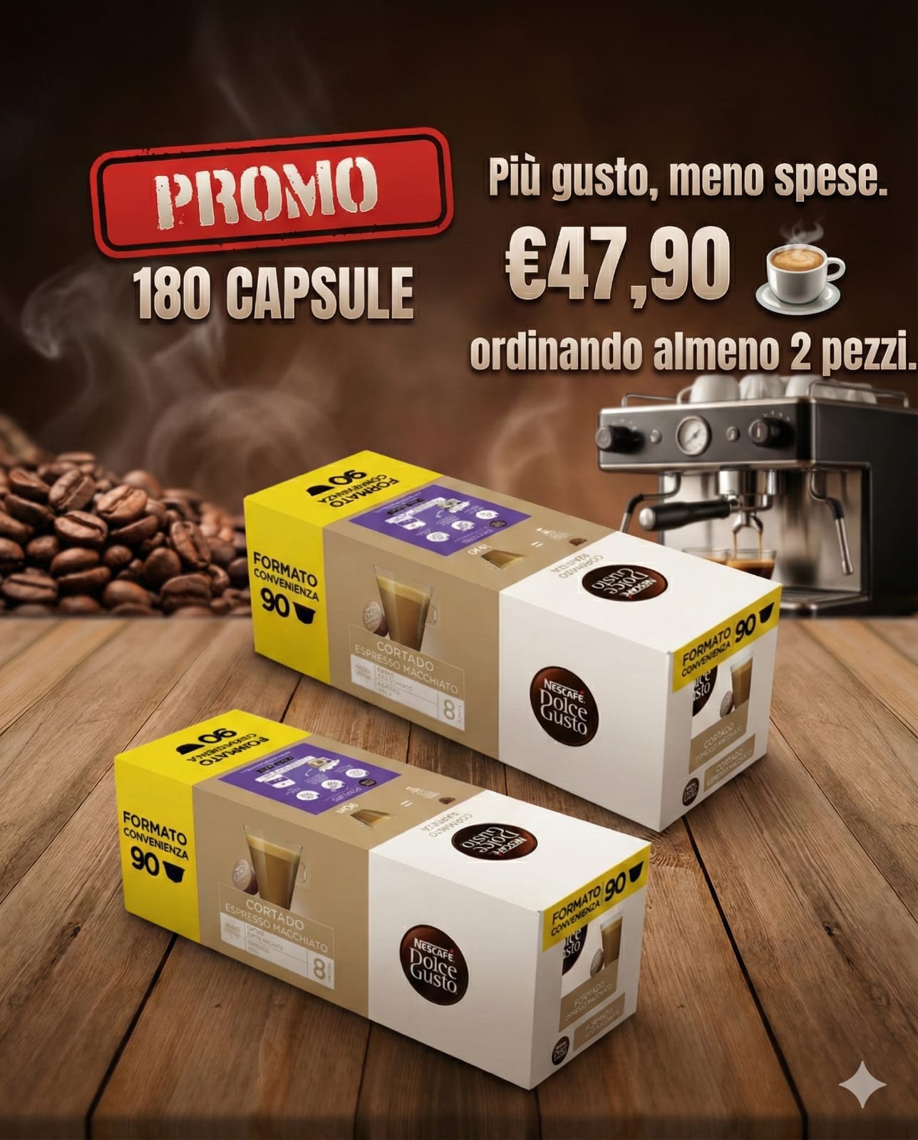180 Capsule Compatibili  Dolce Gusto Cortado  Promo