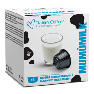 Italian Coffee Latte MumuMilk - 16 Capsule Compatibili Dolce Gusto - Latte Intero