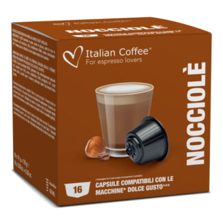 Italian Coffee Nocciola - 16 Capsule Compatibili Dolce Gusto - Caffè alla Nocciola