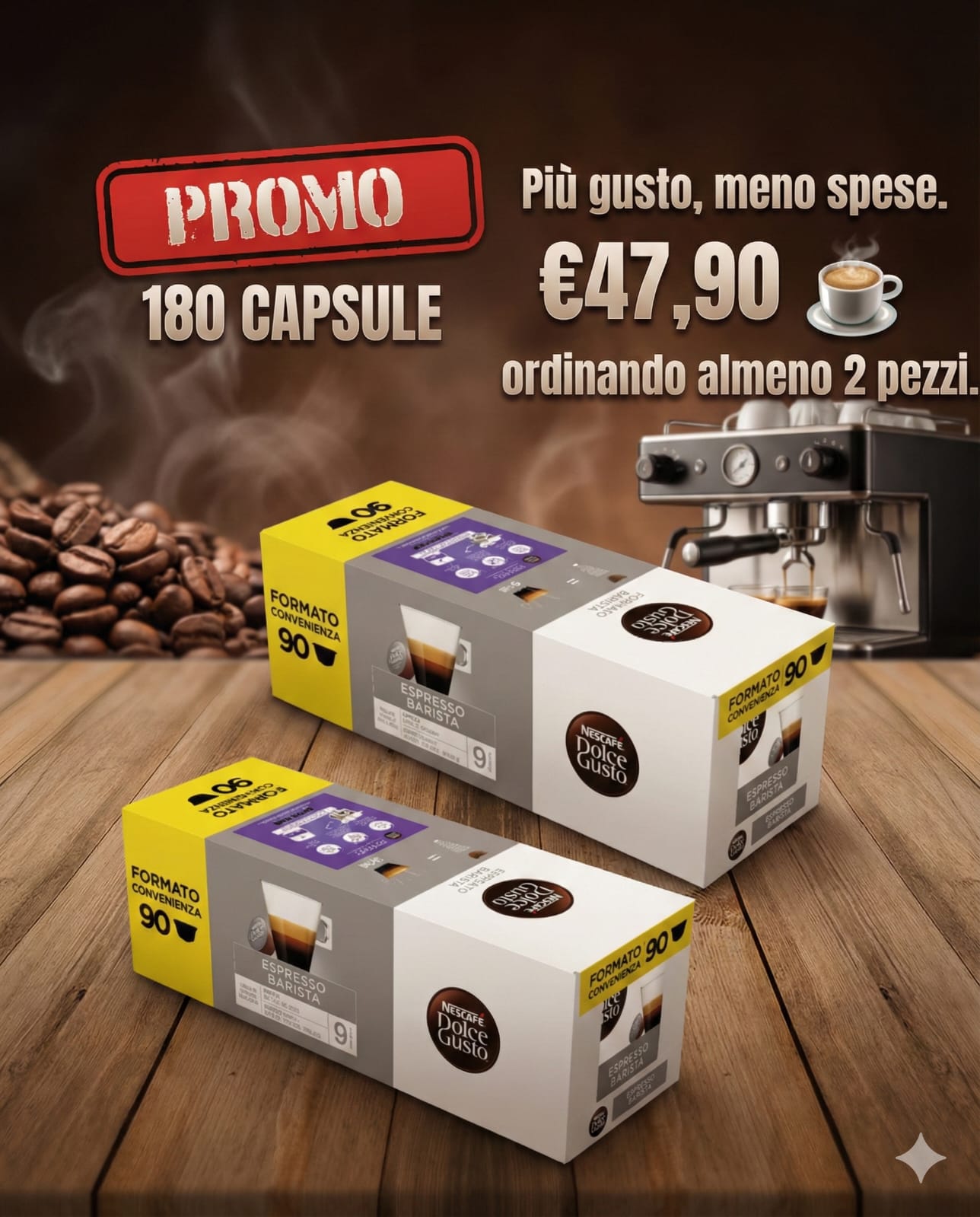 180 Capsule Compatibili  Dolce Gusto Barista  Promo