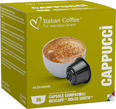 Italian Coffee Cappuccino Capucci - 16 Capsule Compatibili Dolce Gusto - Cappuccino Classico