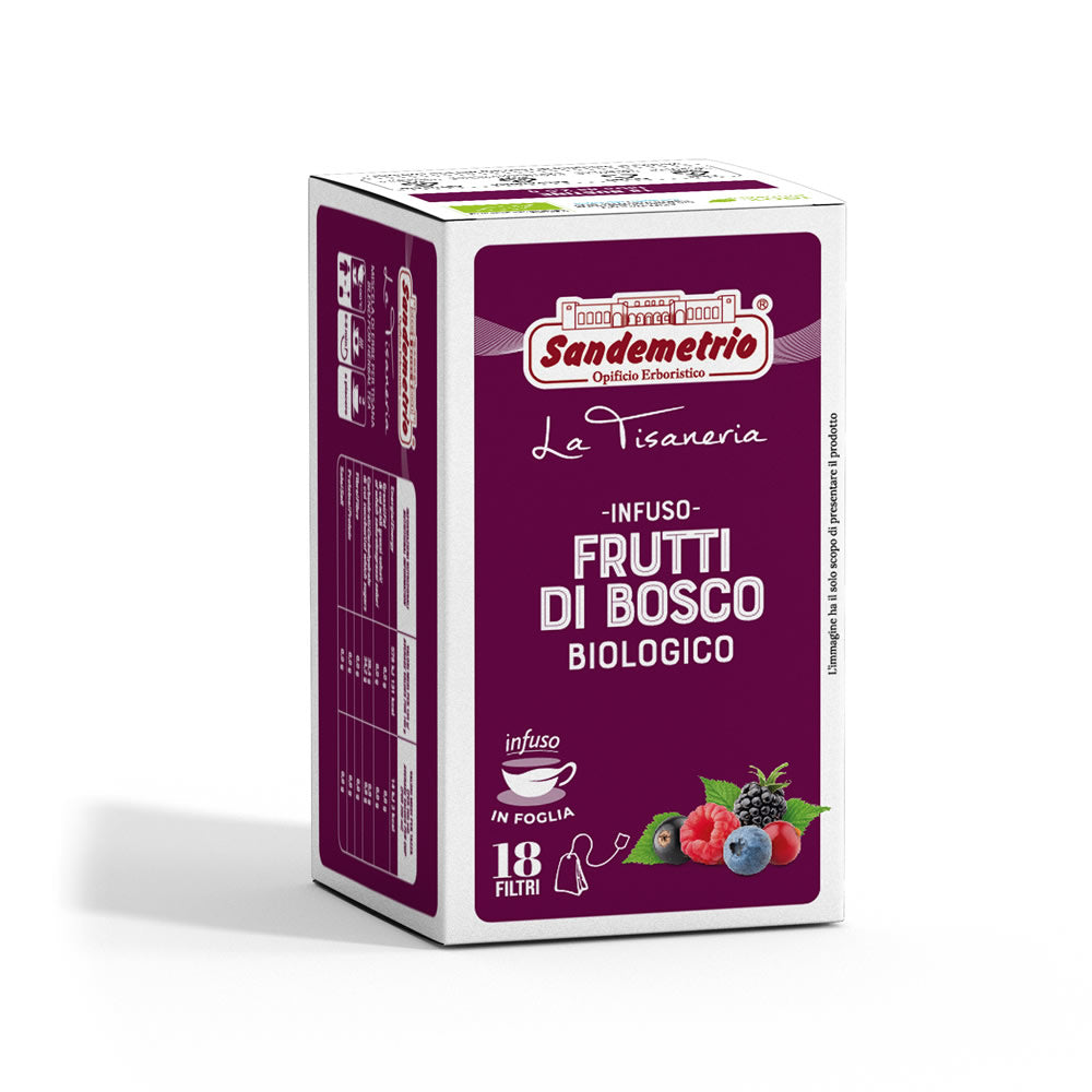 Infuso gusto frutti di bosco in filtro