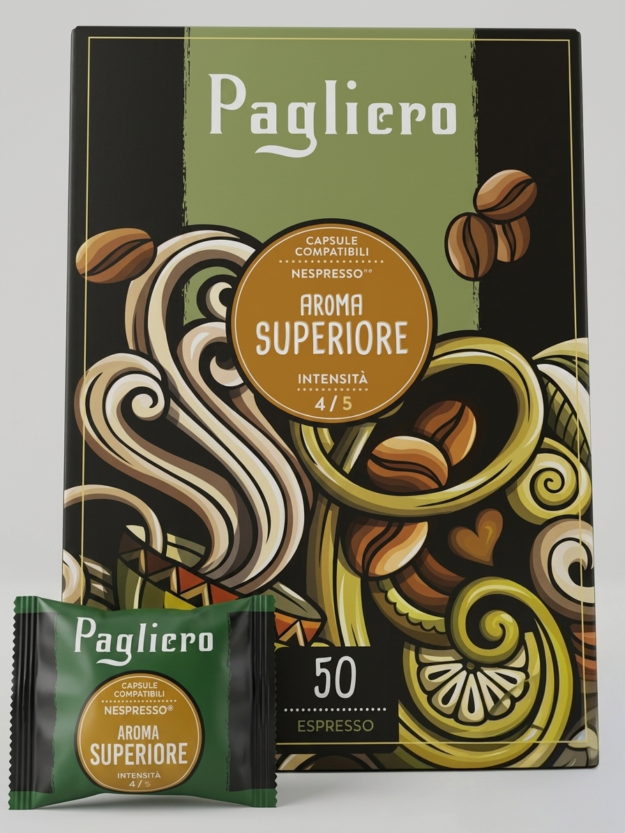 50 Capsule Caffè Pagliero Aroma Superiore Compatibili Nespresso