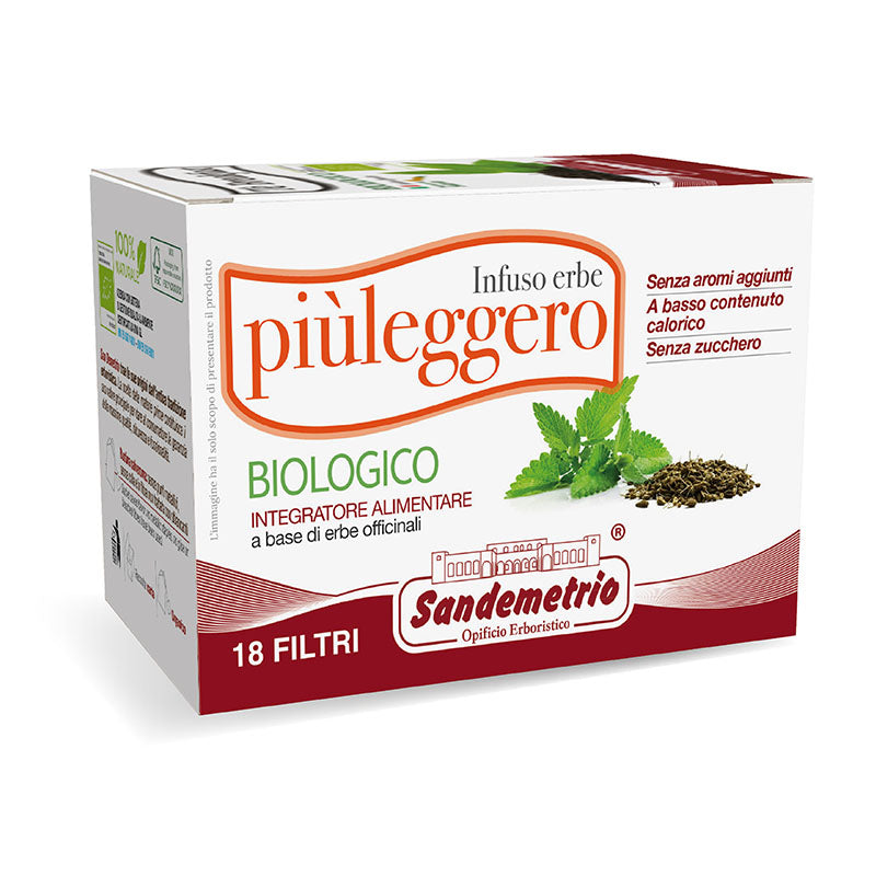 Infuso erbe Più Leggero in filtro